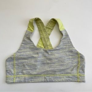Lululemon Wee Are From Space Limitless Yellow All Sports Bra Women’s Size 10